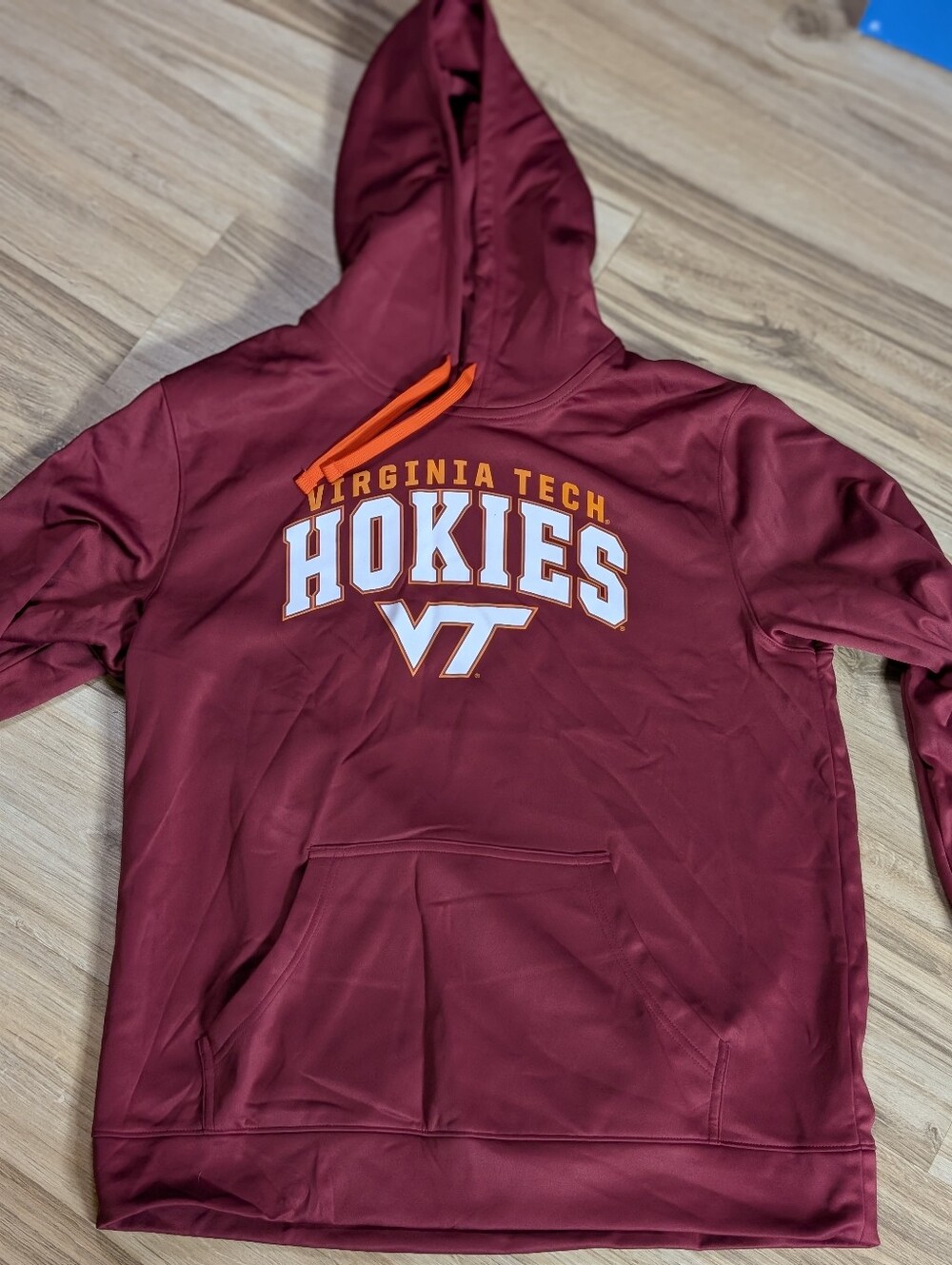 Virginia Tech Hokies Fanatics Red Hoodie Pullover Football ACC